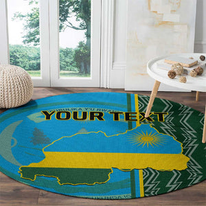 Personalised 1 July Independence Day Rwanda Round Carpet African Imigongo Happy 61st Anniversary