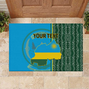 Personalised 1 July Independence Day Rwanda Rubber Doormat African Imigongo Happy 61st Anniversary