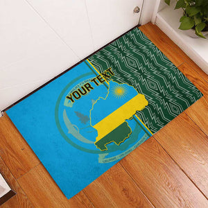 Personalised 1 July Independence Day Rwanda Rubber Doormat African Imigongo Happy 61st Anniversary