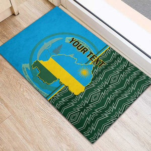 Personalised 1 July Independence Day Rwanda Rubber Doormat African Imigongo Happy 61st Anniversary