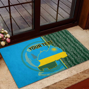 Personalised 1 July Independence Day Rwanda Rubber Doormat African Imigongo Happy 61st Anniversary