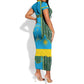 Personalised 1 July Independence Day Rwanda Short Sleeve Bodycon Dress African Imigongo Happy 61st Anniversary LT14