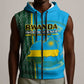 Personalised 1 July Independence Day Rwanda Sleeveless Zip Hoodie African Imigongo Happy 61st Anniversary - African Pride