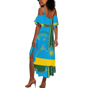 Personalised 1 July Independence Day Rwanda Summer Maxi Dress African Imigongo Happy 61st Anniversary