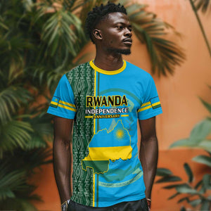 Personalised 1 July Independence Day Rwanda T shirt African Imigongo Happy 61st Anniversary