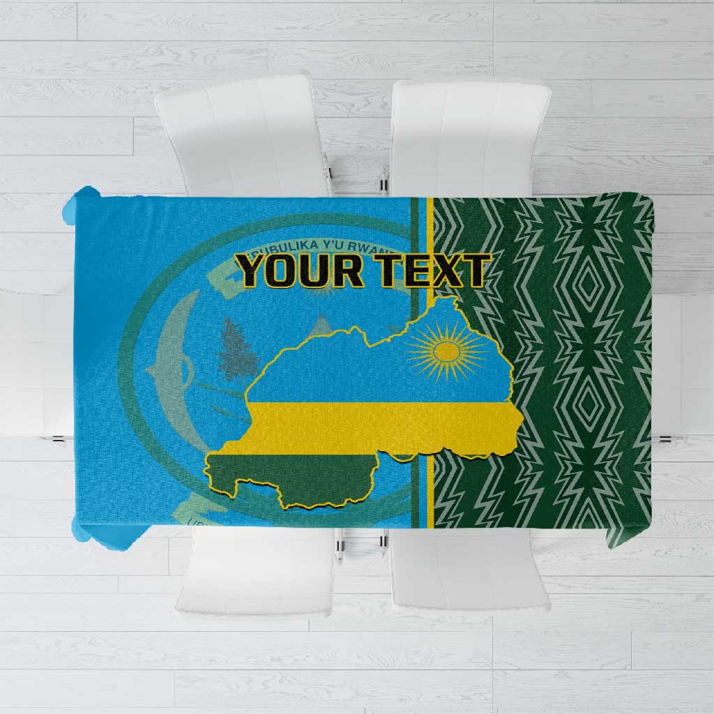 Personalised 1 July Independence Day Rwanda Tablecloth African Imigongo Happy 61st Anniversary