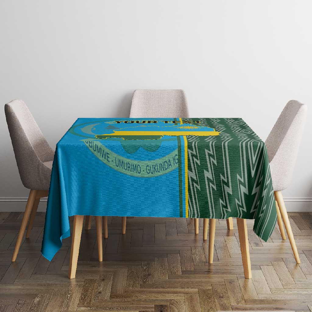 Personalised 1 July Independence Day Rwanda Tablecloth African Imigongo Happy 61st Anniversary