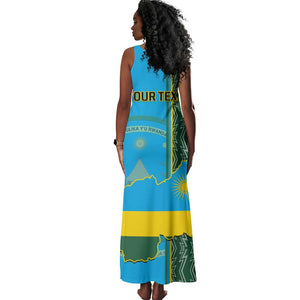 Personalised 1 July Independence Day Rwanda Tank Maxi Dress African Imigongo Happy 61st Anniversary