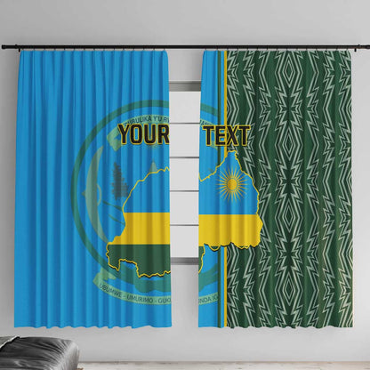 Personalised 1 July Independence Day Rwanda Window Curtain African Imigongo Happy 61st Anniversary