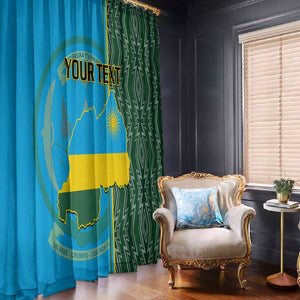 Personalised 1 July Independence Day Rwanda Window Curtain African Imigongo Happy 61st Anniversary