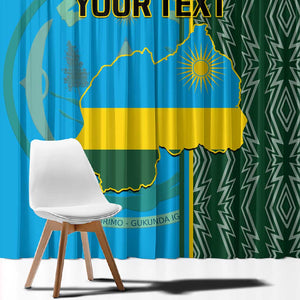 Personalised 1 July Independence Day Rwanda Window Curtain African Imigongo Happy 61st Anniversary