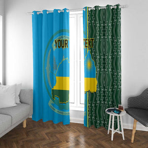 Personalised 1 July Independence Day Rwanda Window Curtain African Imigongo Happy 61st Anniversary