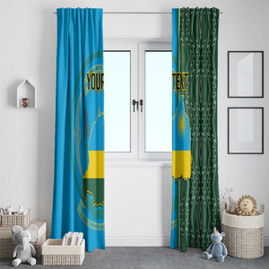 Personalised 1 July Independence Day Rwanda Window Curtain African Imigongo Happy 61st Anniversary