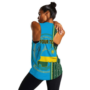 Personalised 1 July Independence Day Rwanda Women Racerback Tank African Imigongo Happy 61st Anniversary