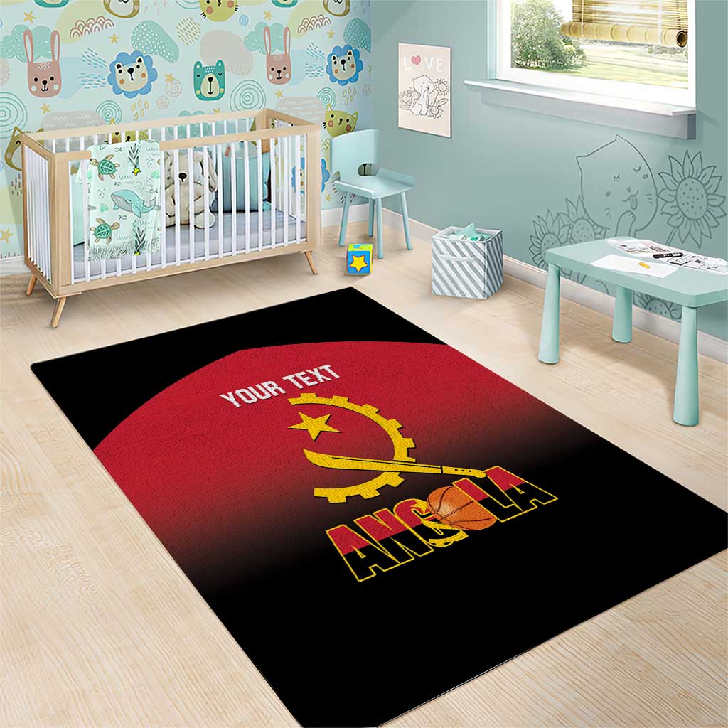 Afro Basketball Custom Angola Area Rug Go Champions Angolan - African Pride
