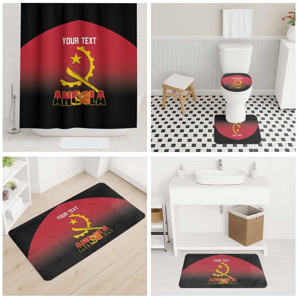 Angola Basketball Custom Bathroom Set Go Champions Angolan