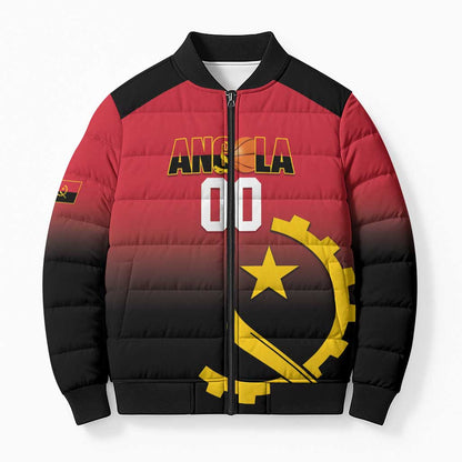 Angola Basketball Custom Bomber Puffer Jacket Go Champions Angolan