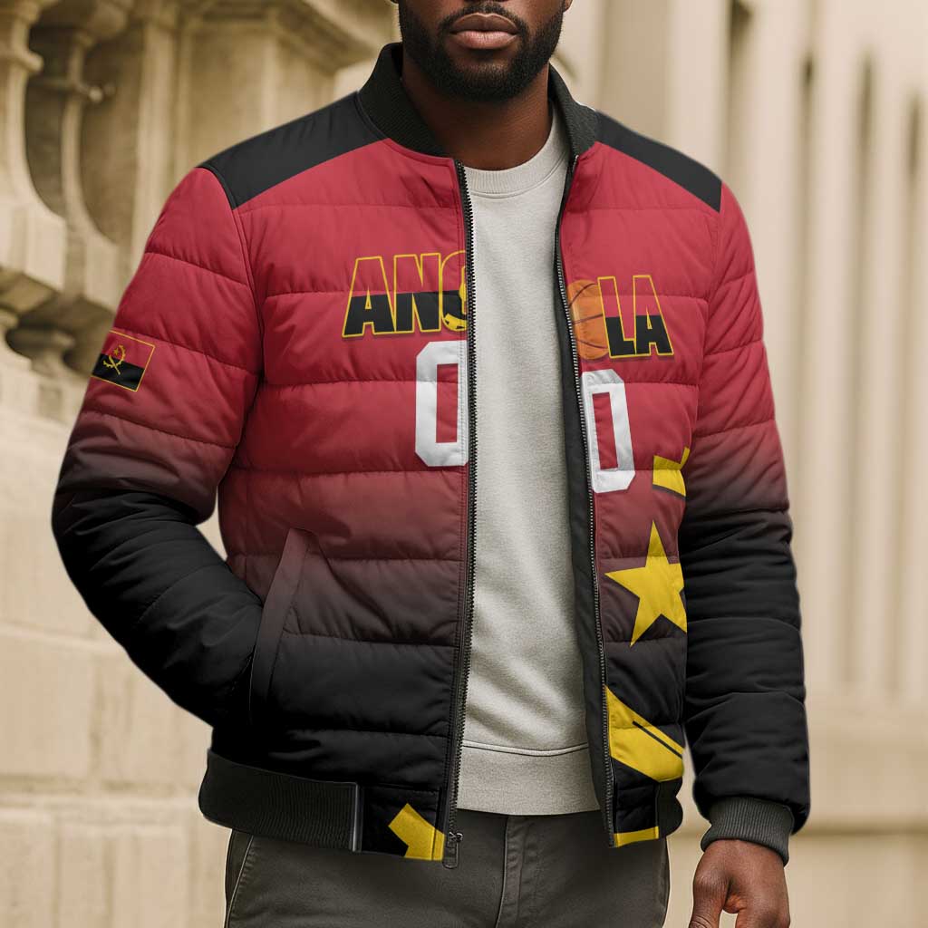 Angola Basketball Custom Bomber Puffer Jacket Go Champions Angolan
