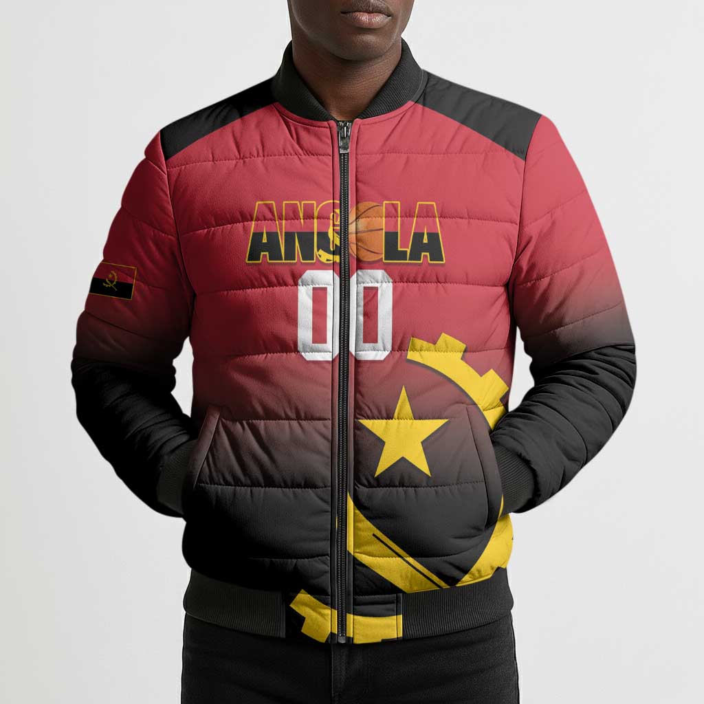Angola Basketball Custom Bomber Puffer Jacket Go Champions Angolan