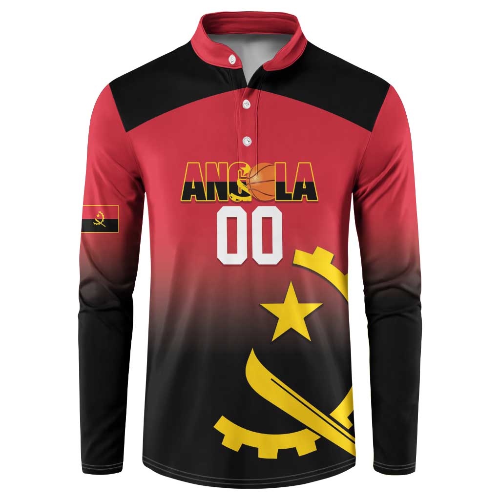 Angola Basketball Custom Button Sweatshirt Go Champions Angolan