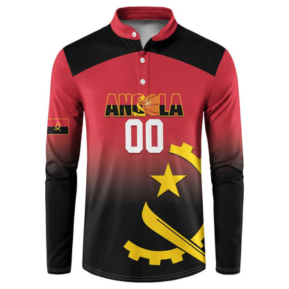 Angola Basketball Custom Button Sweatshirt Go Champions Angolan
