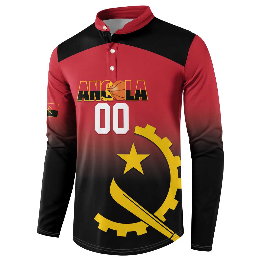 Angola Basketball Custom Button Sweatshirt Go Champions Angolan