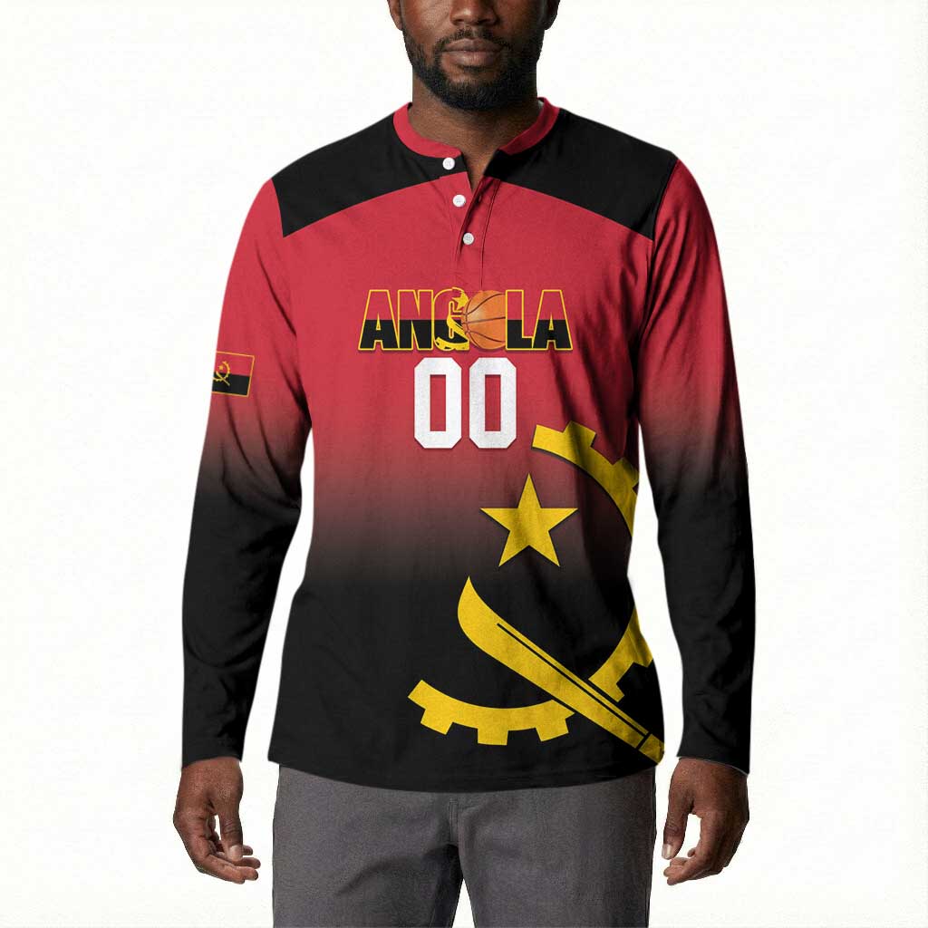 Angola Basketball Custom Button Sweatshirt Go Champions Angolan