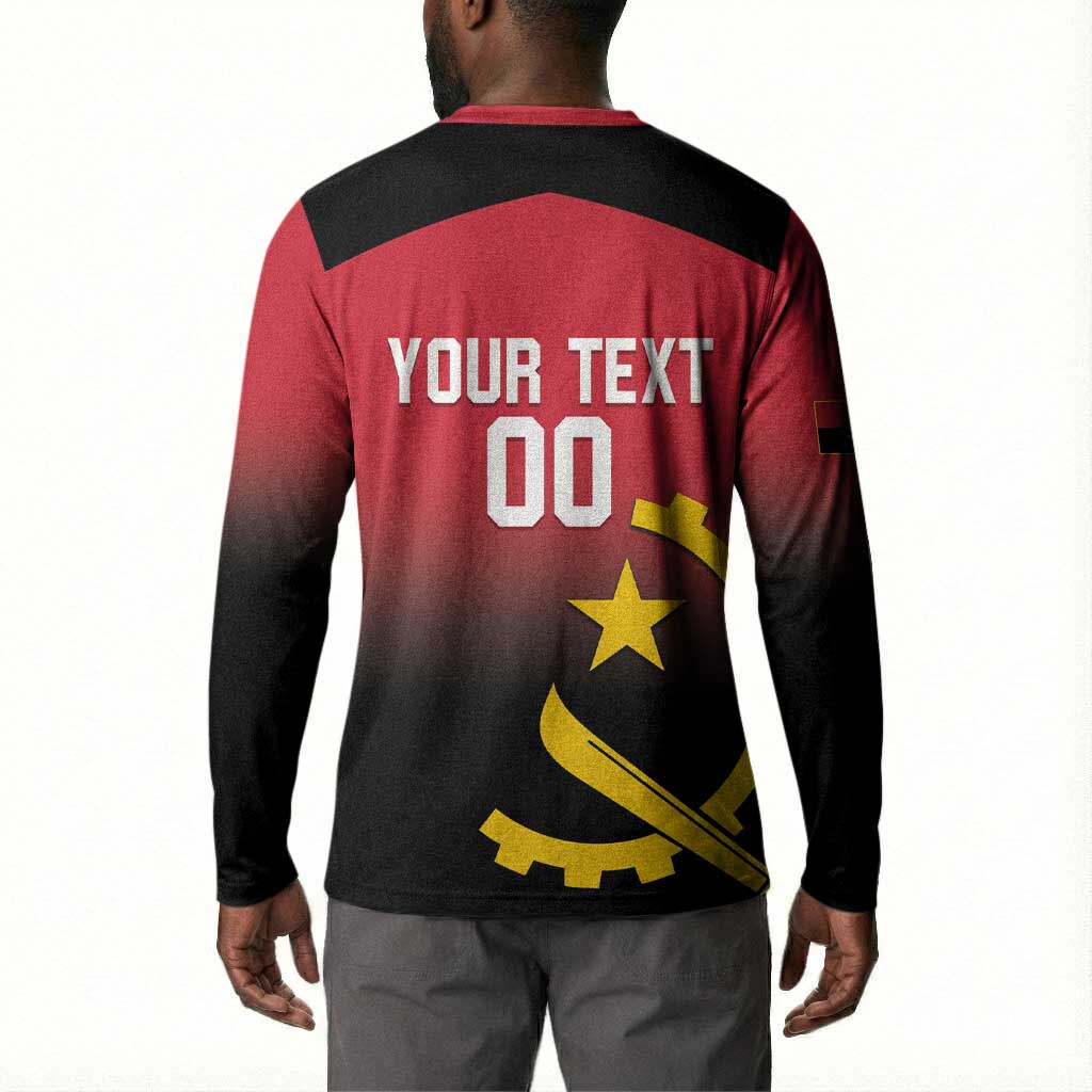 Angola Basketball Custom Button Sweatshirt Go Champions Angolan