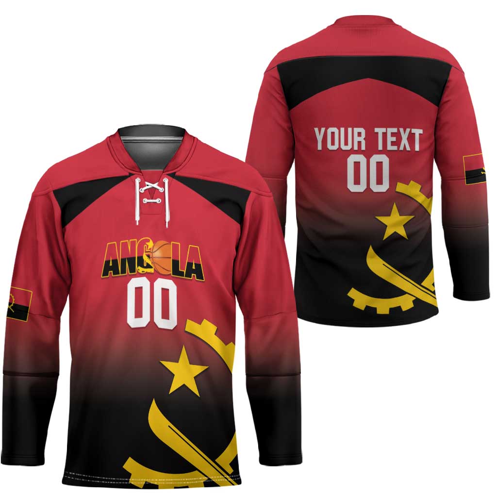 Angola Basketball Custom Hockey Jersey Go Champions Angolan