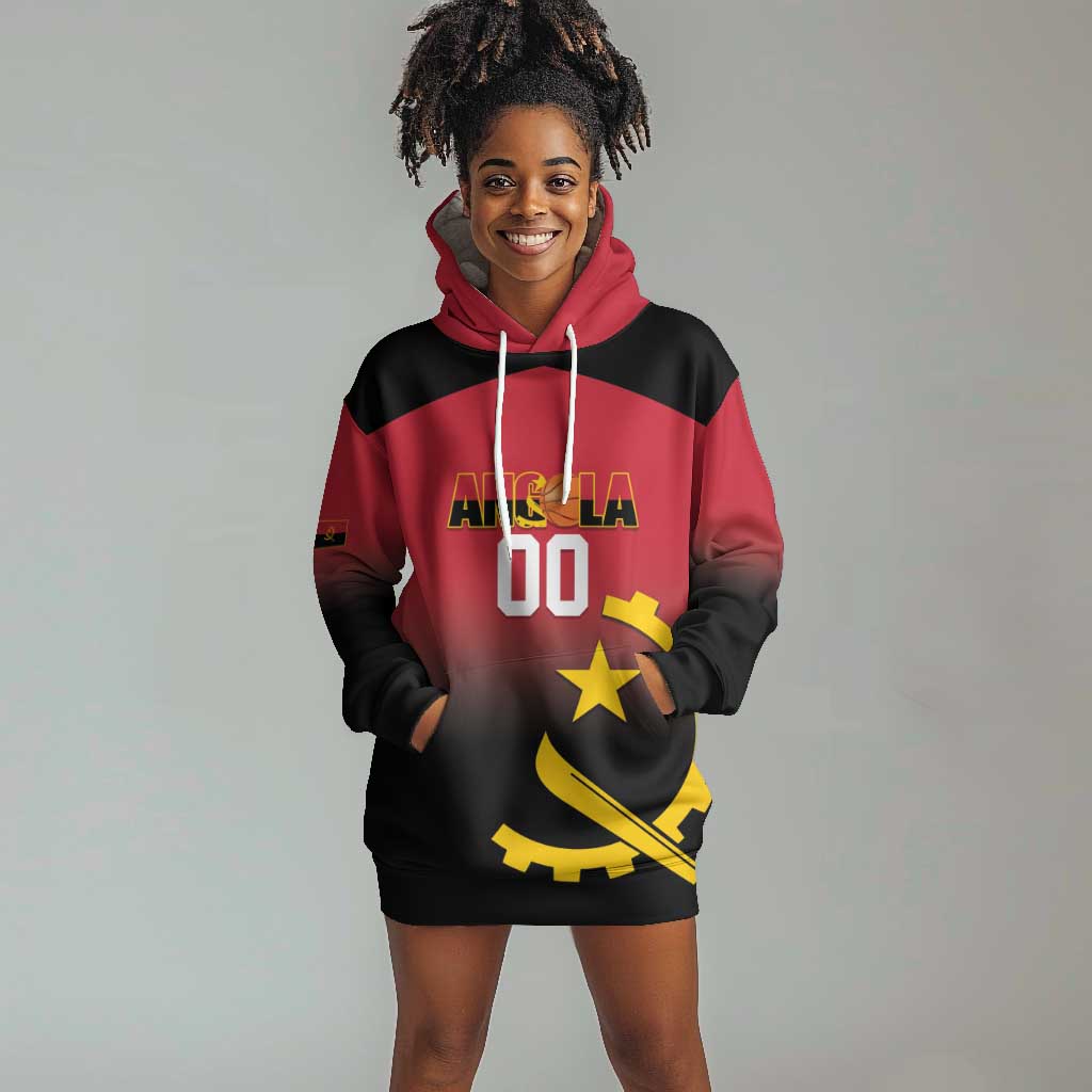Afro Basketball Custom Angola Hoodie Dress Go Champions Angolan - African Pride