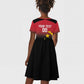 Afro Basketball Custom Angola Kid Short Sleeve Dress Go Champions Angolan - African Pride
