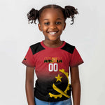 Afro Basketball Custom Angola Kid T shirt Go Champions Angolan - African Pride