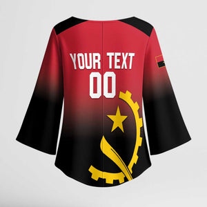 Angola Basketball Custom Kimono Sleeve Blouse Go Champions Angolan