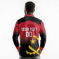 Afro Basketball Custom Angola Long Sleeve Polo Shirt Go Champions Angolan - African Pride