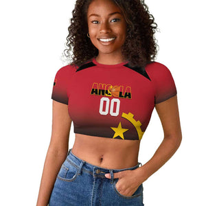 Afro Basketball Custom Angola Raglan Cropped T shirt Go Champions Angolan - African Pride