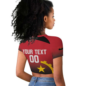 Afro Basketball Custom Angola Raglan Cropped T shirt Go Champions Angolan - African Pride