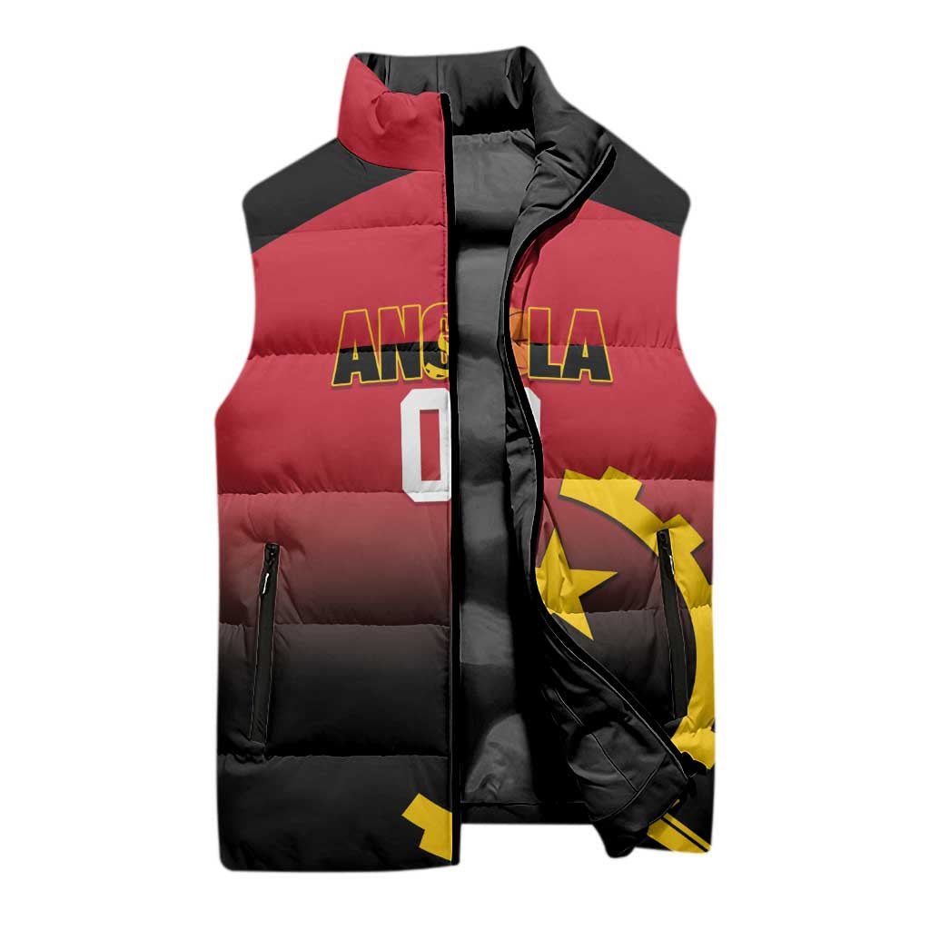 Angola Basketball Custom Sleeveless Puffer Jacket Go Champions Angolan