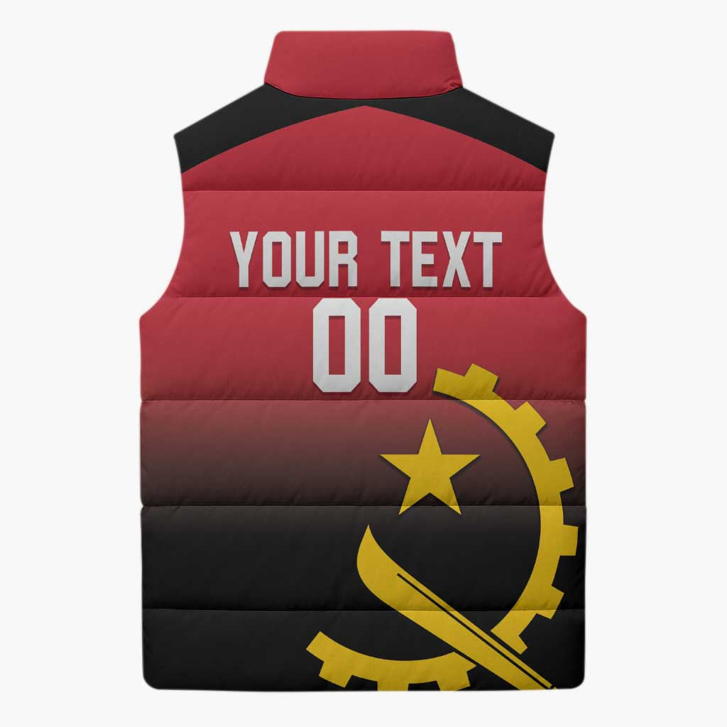 Angola Basketball Custom Sleeveless Puffer Jacket Go Champions Angolan