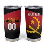 Afro Basketball Custom Angola Tumbler Cup Go Champions Angolan - African Pride
