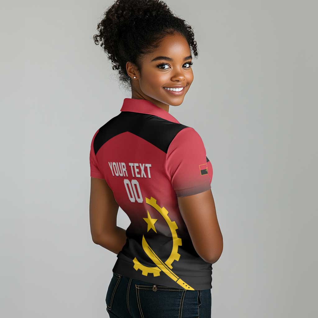 Afro Basketball Custom Angola Women Polo Shirt Go Champions Angolan - African Pride