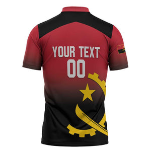 Angola Basketball Custom Zipper Polo Shirt Go Champions Angolan