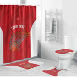 Tunisia Basketball Custom Bathroom Set Go Champions Eagles of Carthage