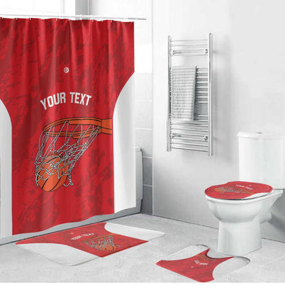 Tunisia Basketball Custom Bathroom Set Go Champions Eagles of Carthage