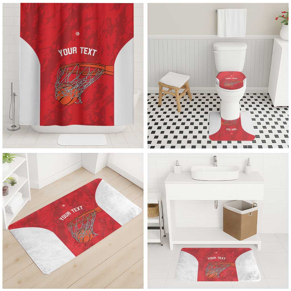 Tunisia Basketball Custom Bathroom Set Go Champions Eagles of Carthage