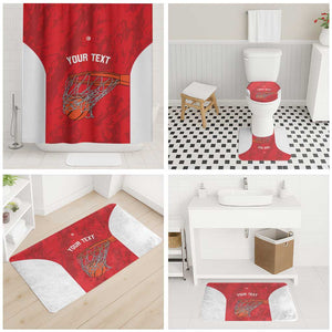 Tunisia Basketball Custom Bathroom Set Go Champions Eagles of Carthage