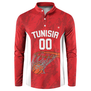 Tunisia Basketball Custom Button Sweatshirt Go Champions Eagles of Carthage