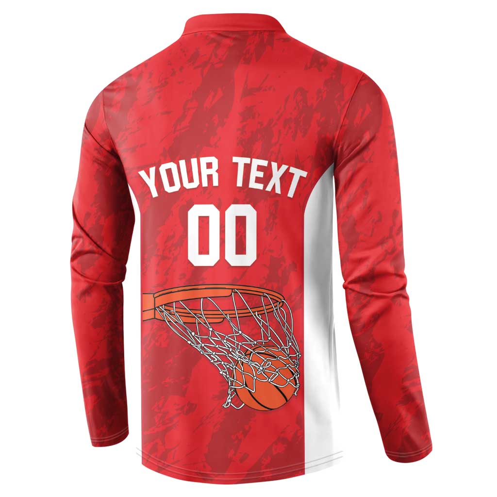 Tunisia Basketball Custom Button Sweatshirt Go Champions Eagles of Carthage
