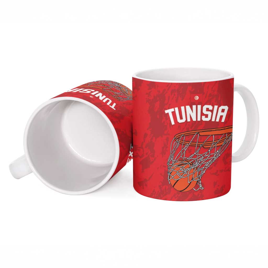 Tunisia Basketball Custom Ceramic Mug Go Champions Eagles of Carthage