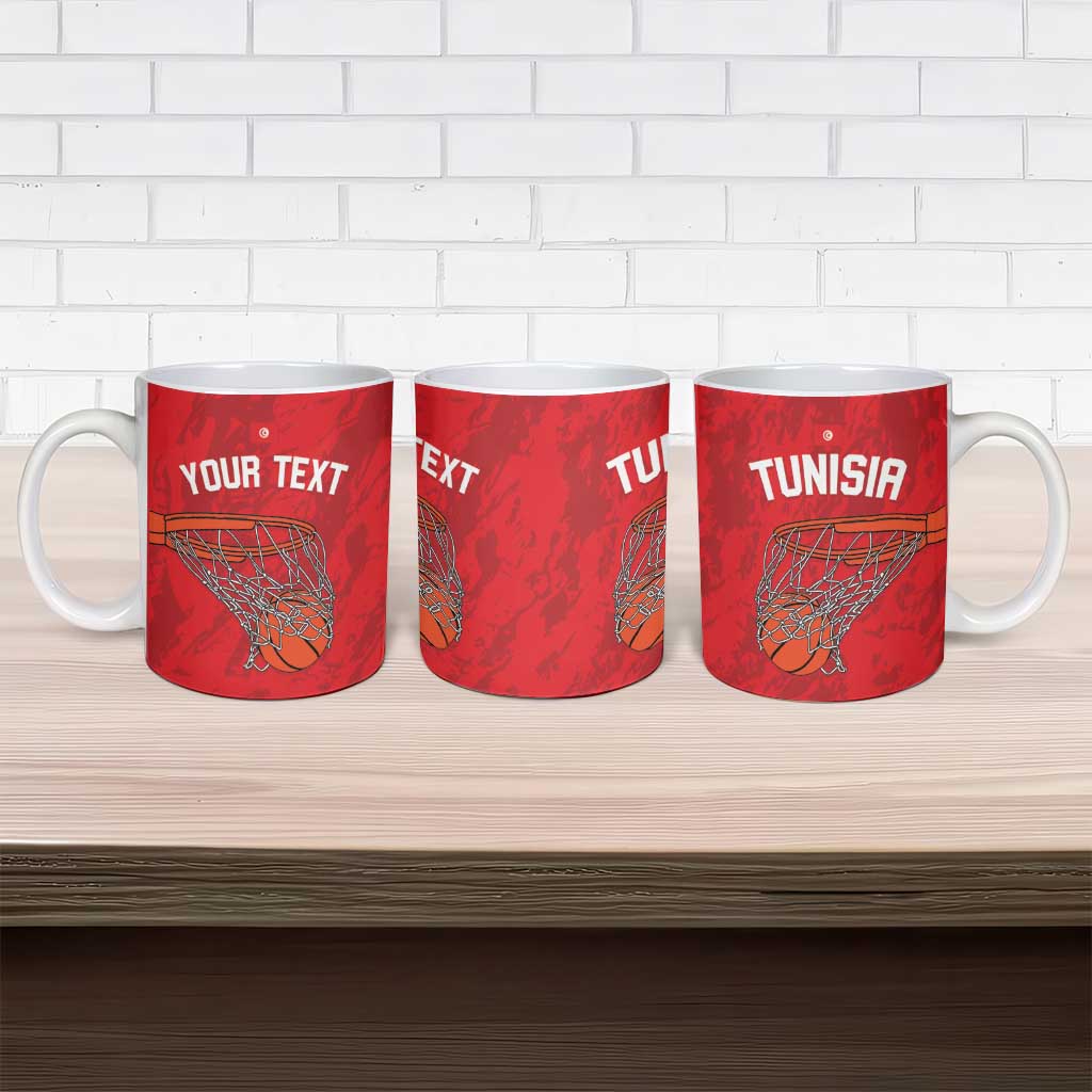 Tunisia Basketball Custom Ceramic Mug Go Champions Eagles of Carthage