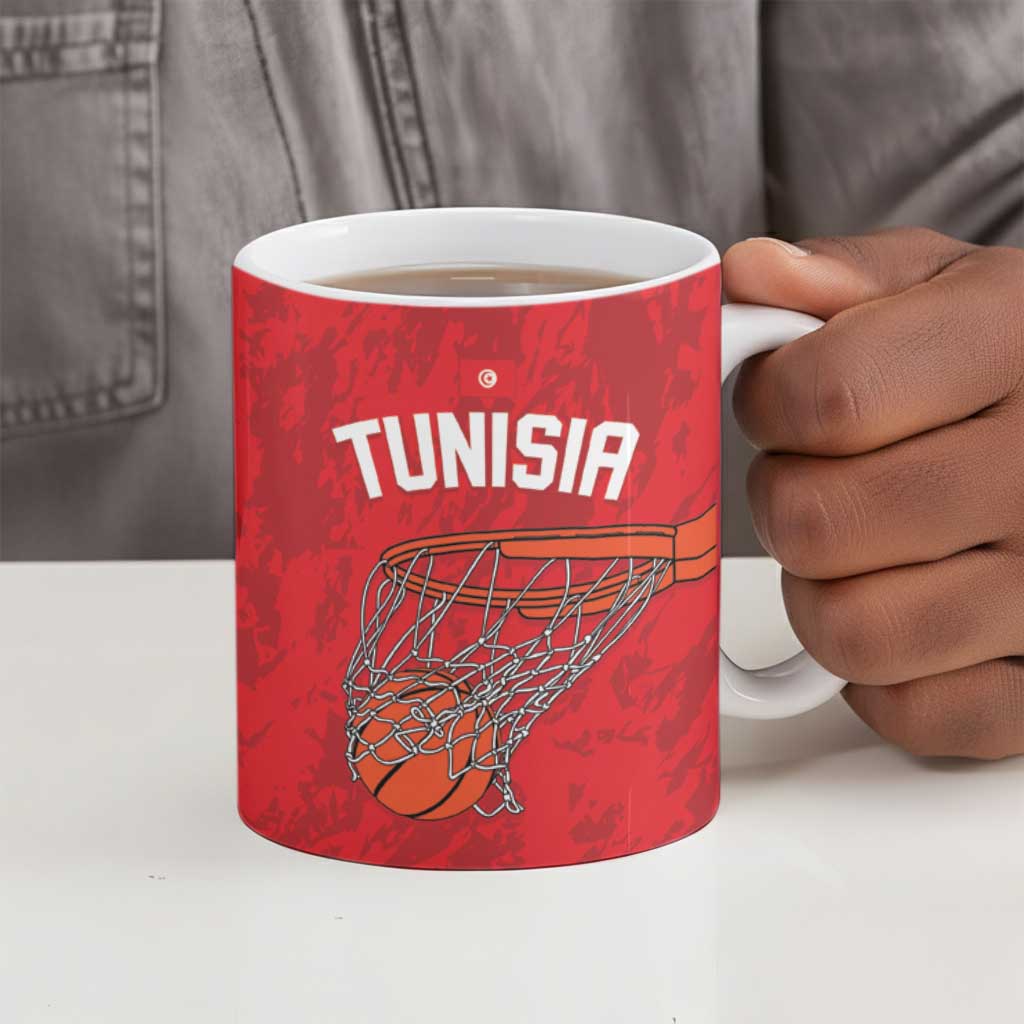 Tunisia Basketball Custom Ceramic Mug Go Champions Eagles of Carthage